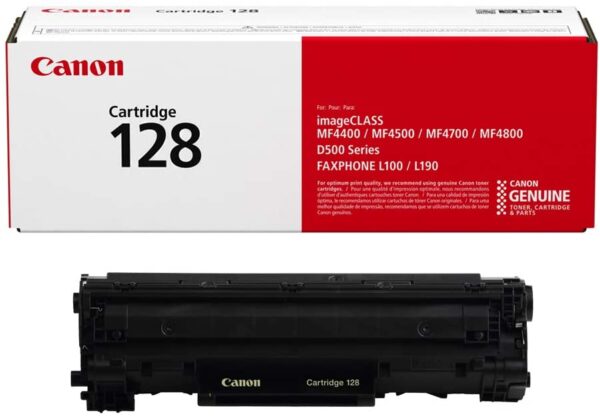 Canon Genuine Toner, Cartridge 128 Black (3500B001), 1 Pack